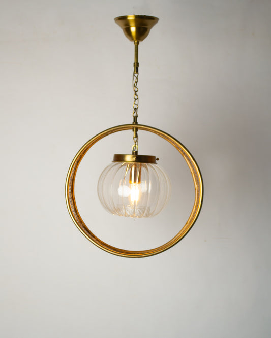 Arket disc and glass pendant