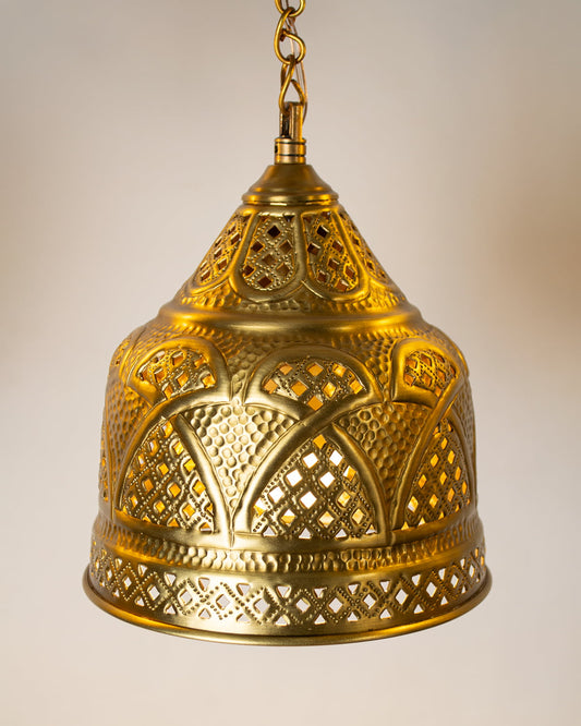 Martelé classic linear chandelier - 105cm wood base with 5 hanging pendants