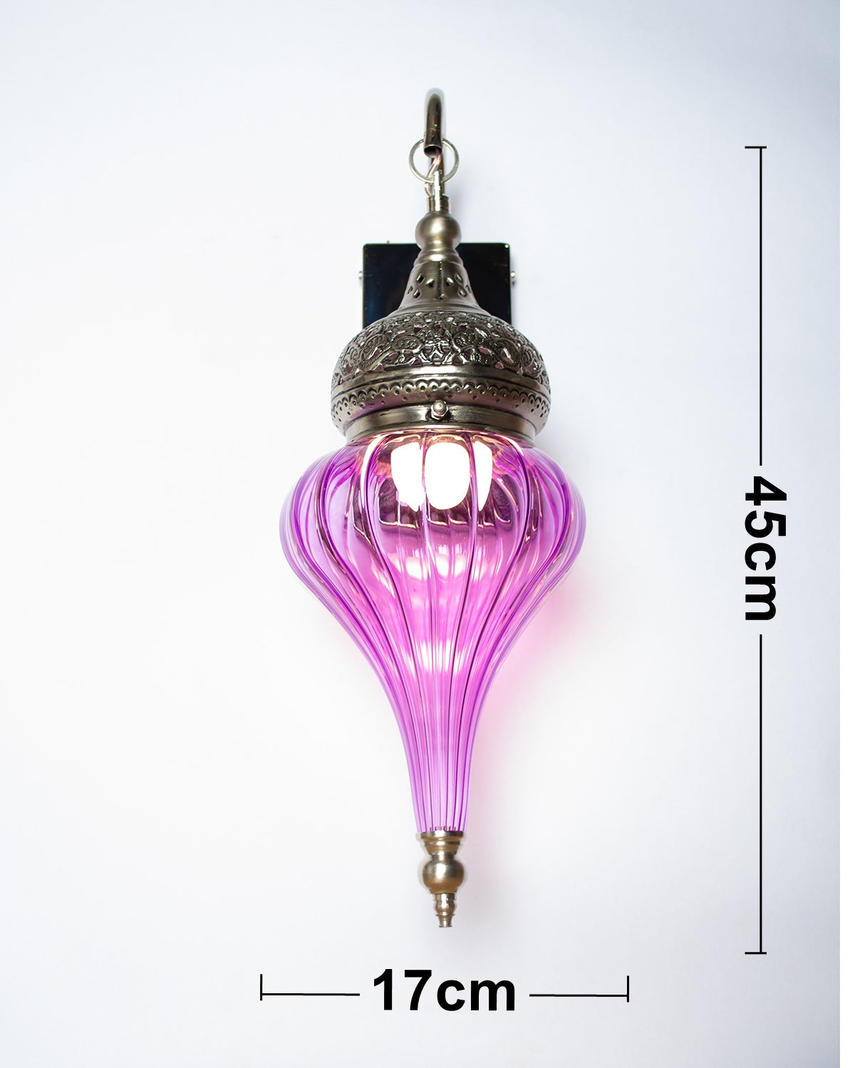 Repoussé dome wall light