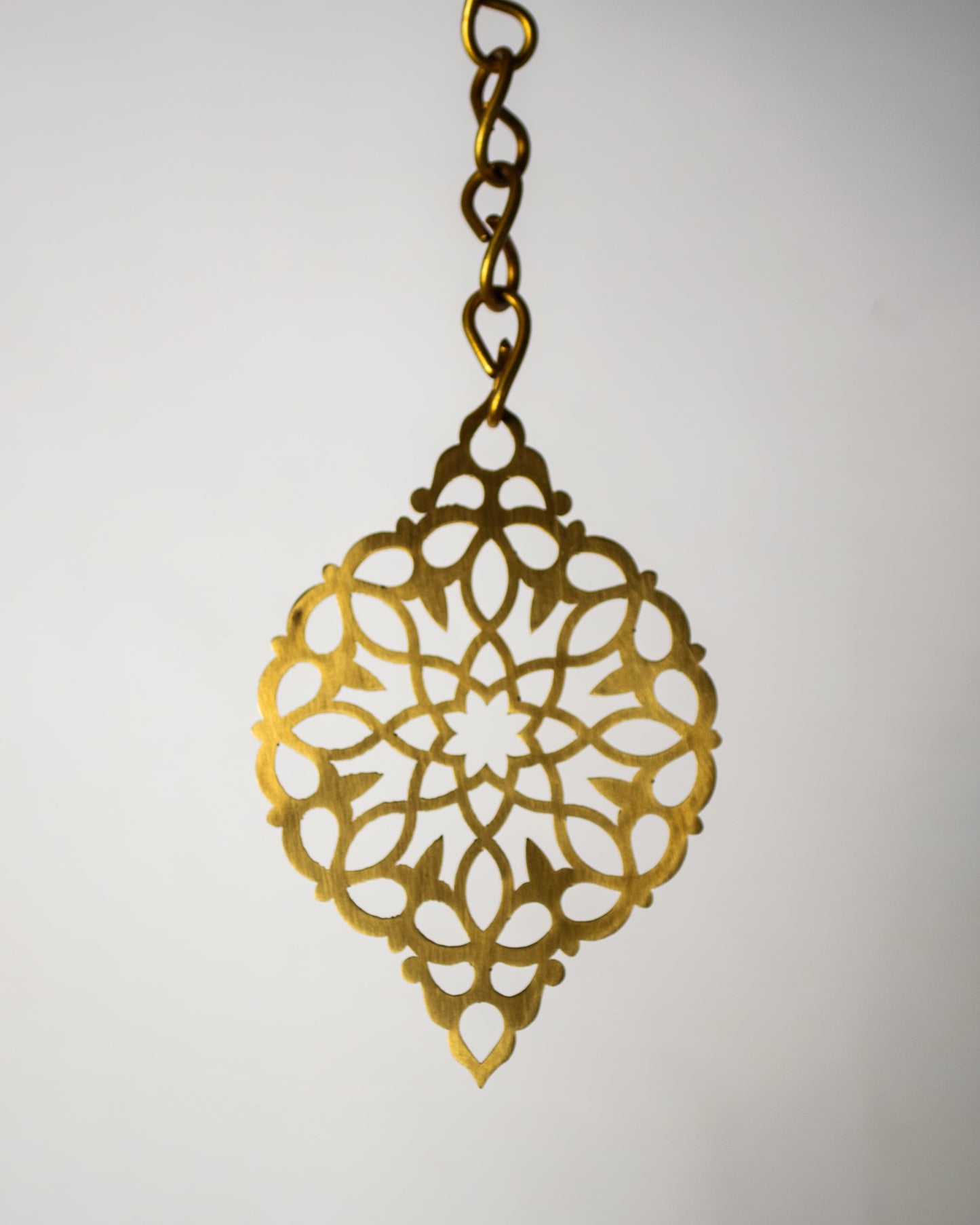 Arabesque Radiance square Chandelier – 40x40cm Wooden Base with Hanging Pendants