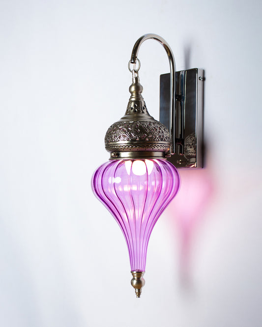 Repoussé dome wall light