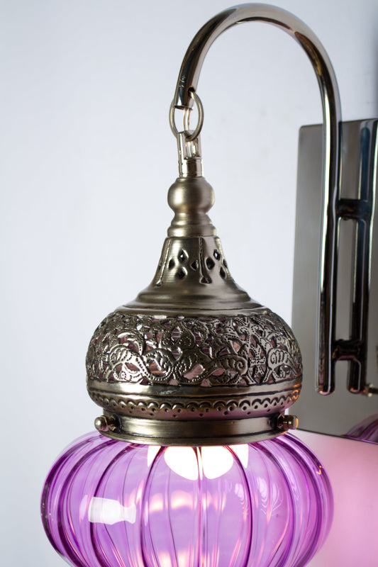 Repoussé dome wall light